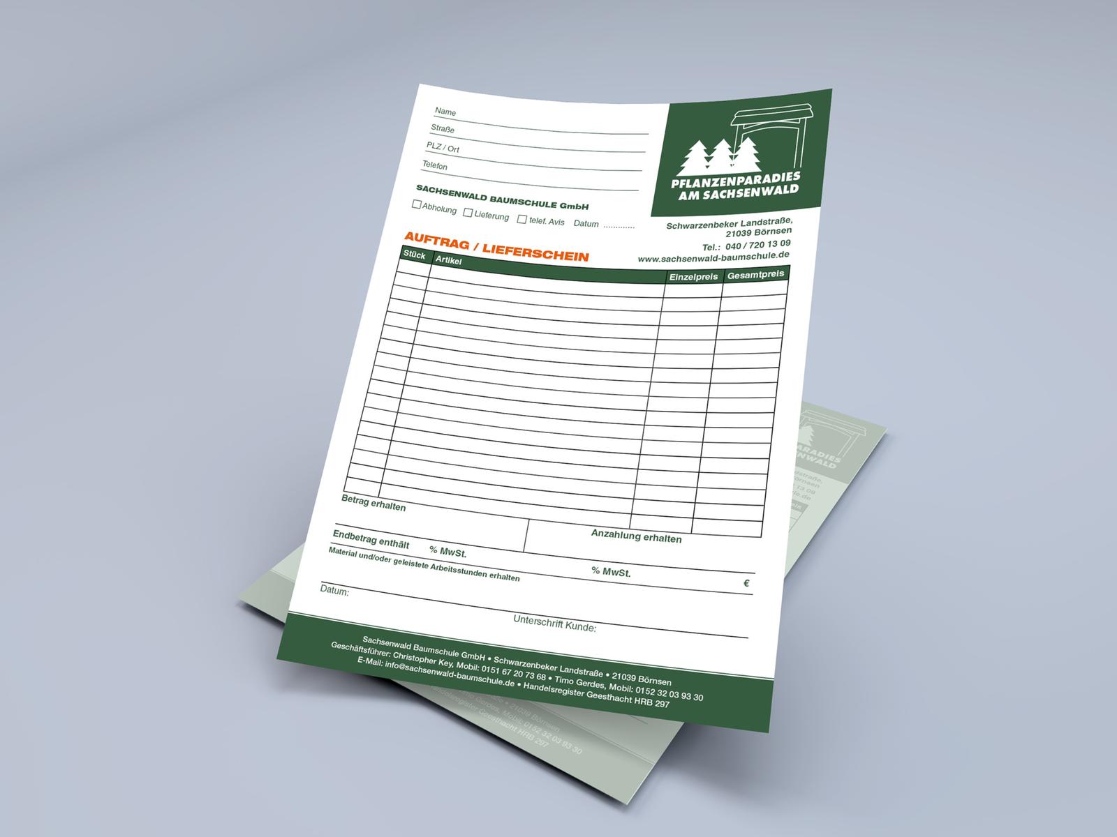 Sachsenwald Baumschule — Brand & Print Collateral — 3