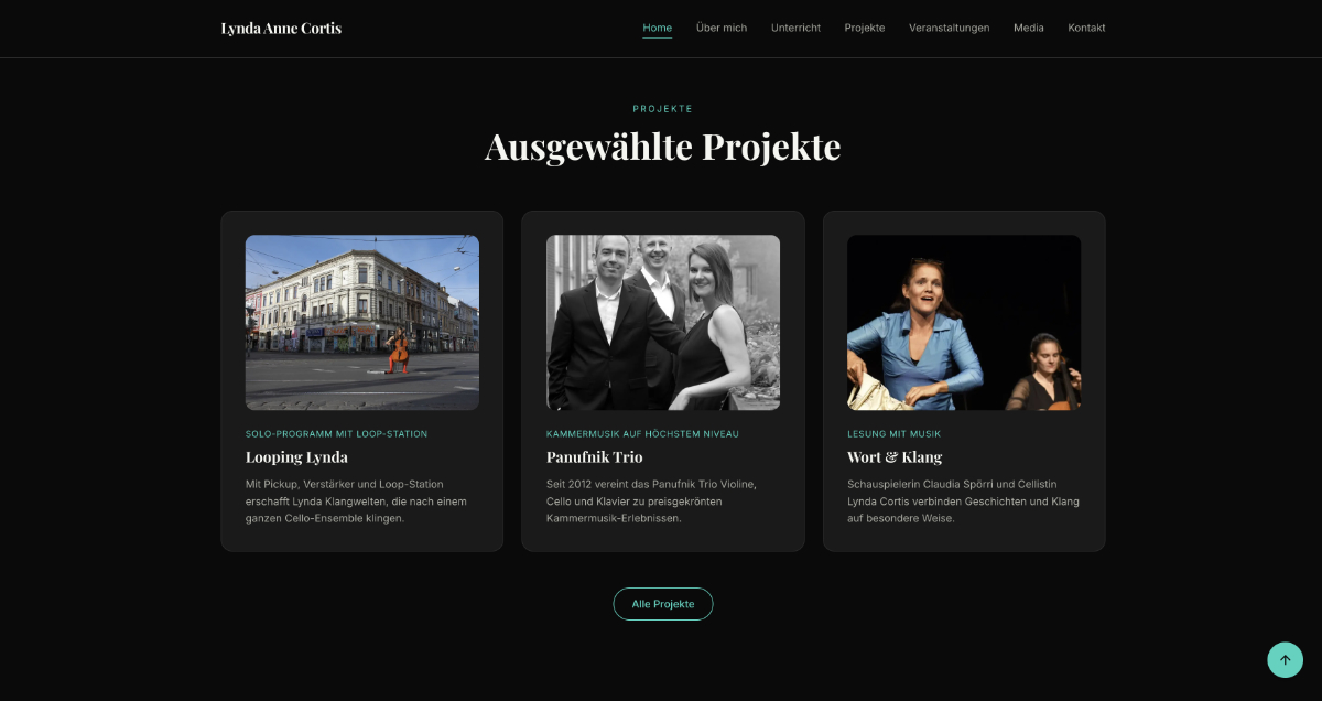 Lynda Anne Cortis — Webdesign & Custom CMS Development — 2