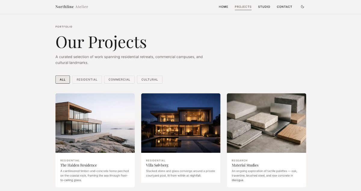 Northline Atelier — Website Design & Frontend Development — 6